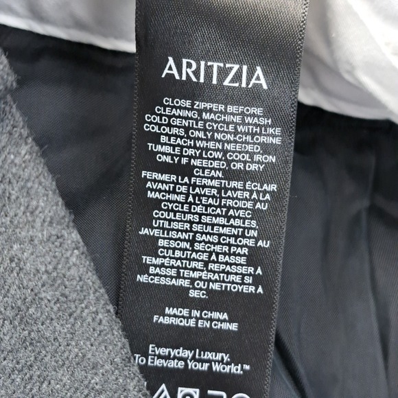 Wilfred Aritzia Womens Gray Pleated Trouser Pants Size 8 Crepe Wide Leg - Picture 4 of 12